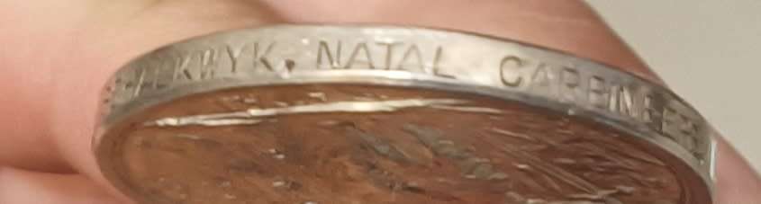 1906 NATAL REBELLION MEDAL - NATAL CARBINEERS