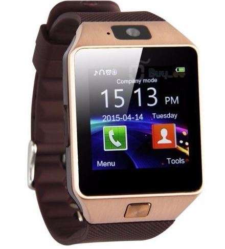 Local Stock DZ09 smart watch Brown on gold