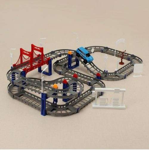 DIY Electric Car Racing Track Building Blocks