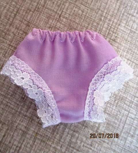 Barbie doll's dress - mauve floral