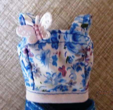 Barbie doll's fitted shorts and strap top  with butterfly