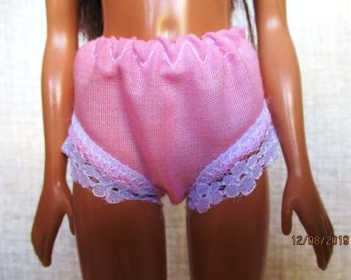 Barbie doll's summer nightie - pink anglaise + pink