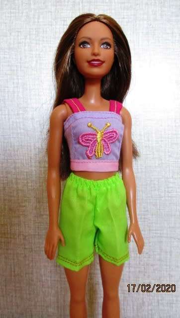 Barbie doll's mix and match set - 6 pieces - orange