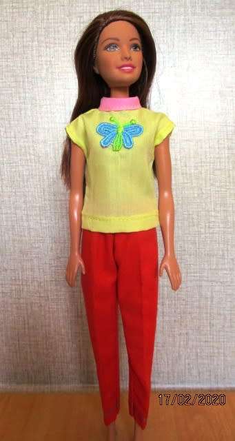 Barbie doll's mix and match set - 6 pieces - orange