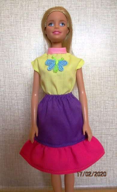 Barbie doll's mix and match set - 6 pieces - orange