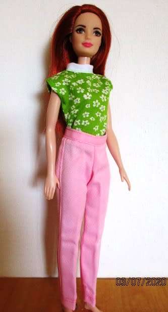 Barbie doll`s winter set - lime green