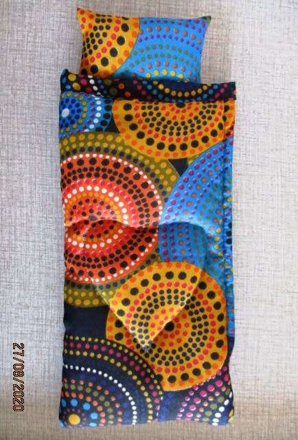 REDUCED TO CLEAR Barbie doll`s sleeping bag - circles