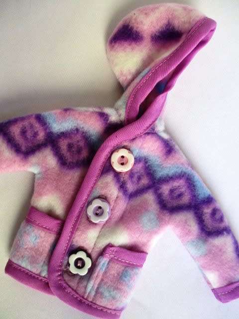 Barbie doll`s fleece hoodie - mauve