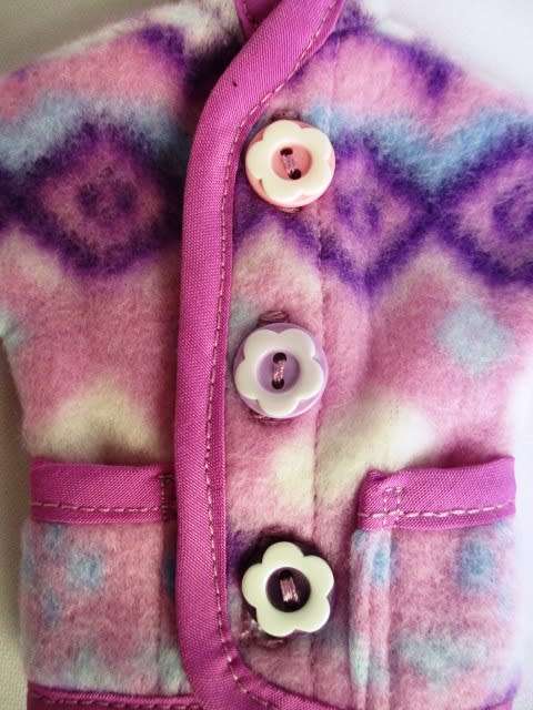 Barbie doll`s fleece hoodie - mauve