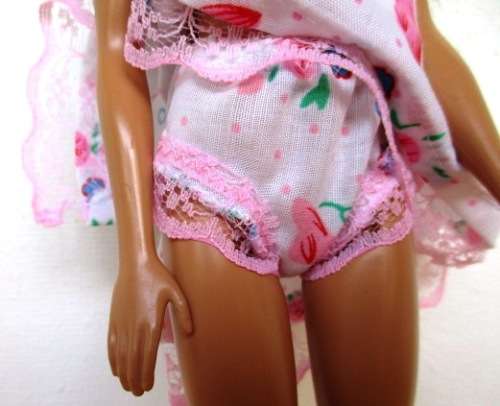 Barbie doll`s summer nightie - pink flower