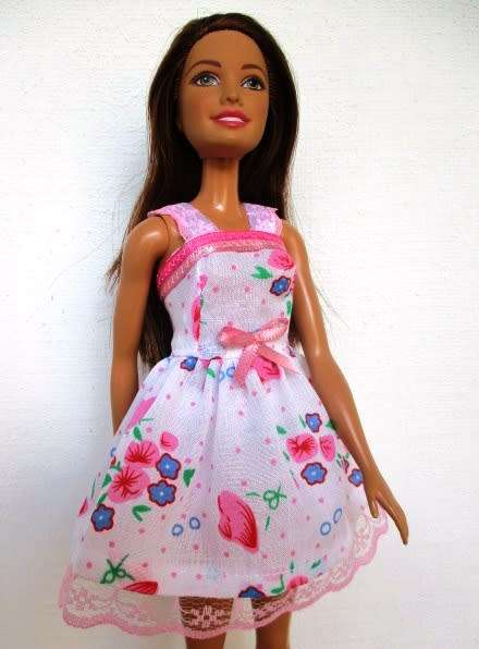 Barbie doll`s sleeping bag and nightie - unicorn pink