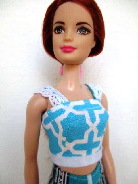 Barbie doll`s shorts and strap top - turquoise