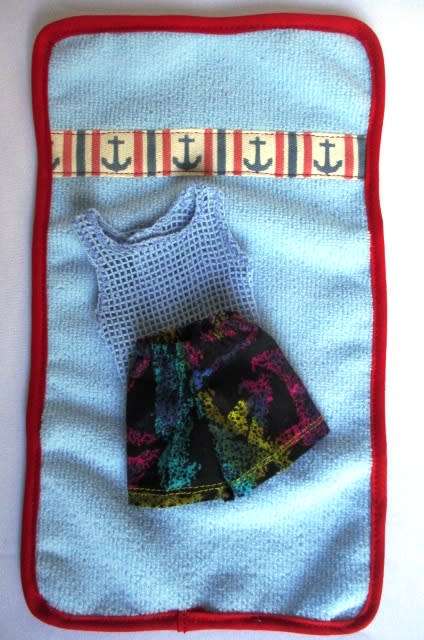 Ken doll`s beach set - black/bright smudge