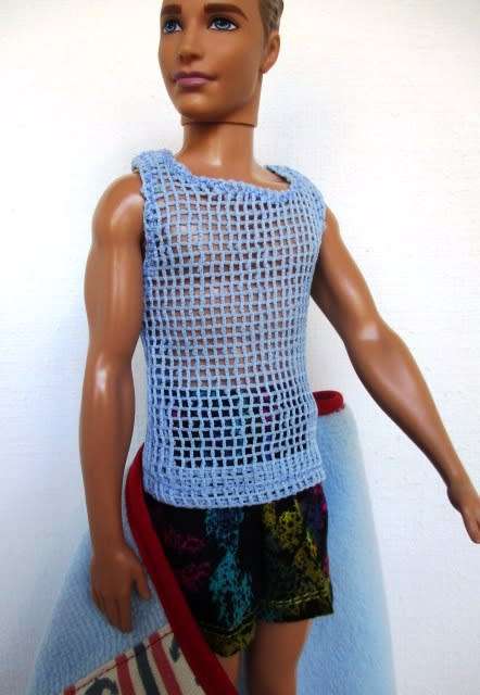 Ken doll`s beach set - black/bright smudge