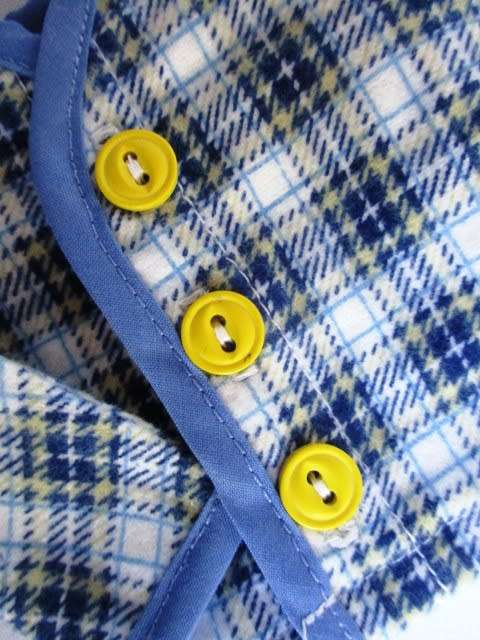 Ken doll`s winter pyjamas - blue check
