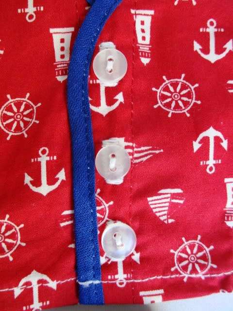 Ken doll`s summer pyjamas - nautical red