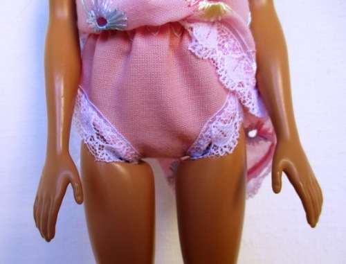 Barbie doll`s summer nightie - pink anglaise