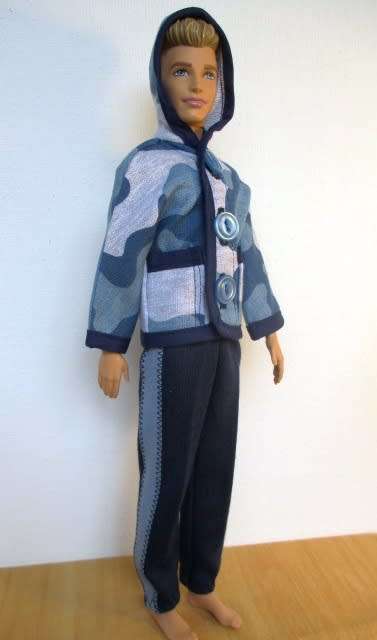 Ken doll`s tracksuit  - navy / blue camo