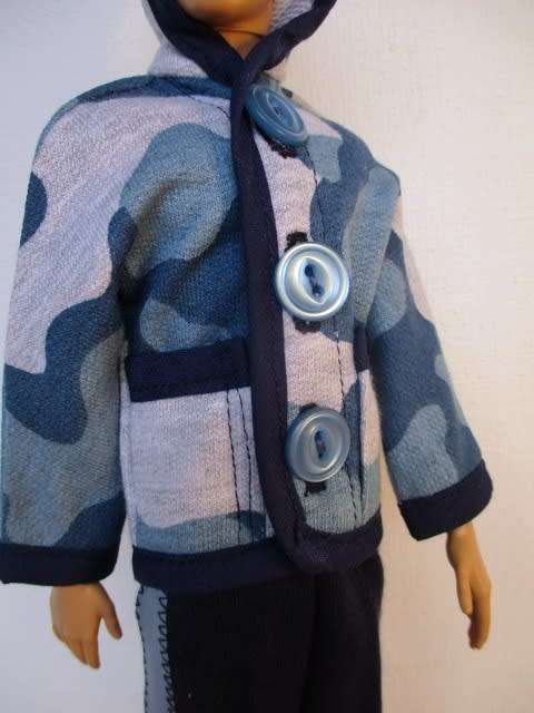 Ken doll`s tracksuit  - navy / blue camo