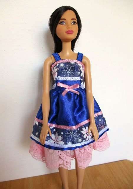 Barbie doll`s party dress with petticoat and leggings