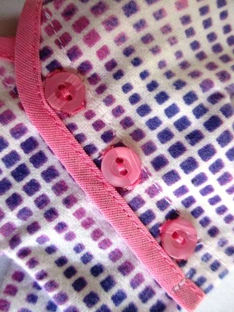 Barbie doll`s winter pyjamas - mauve squares/pink
