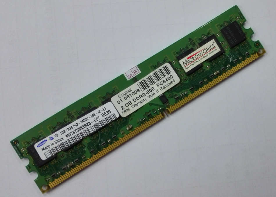 2GB DDR2 800MHz Desktop Ram/Memory