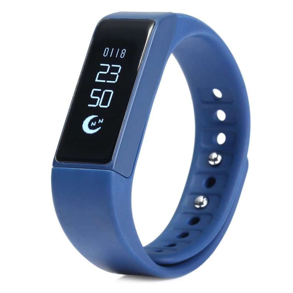 Blue I5 Plus Smart Bracelet IP65 Bluetooth Watch Wristband Sleep Monitoring Sports Tracking Camera