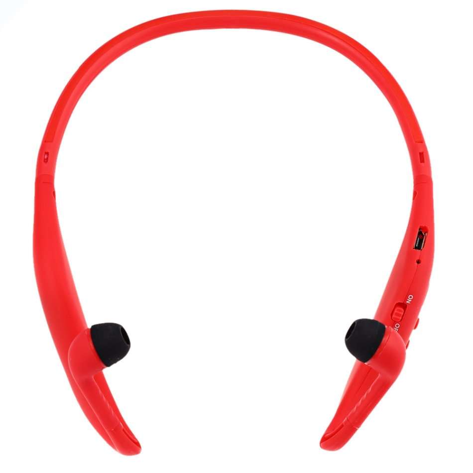 RED Sport Bluetooth 4.0 Stereo Headset Earphone Support FM Radio TF Card Playing