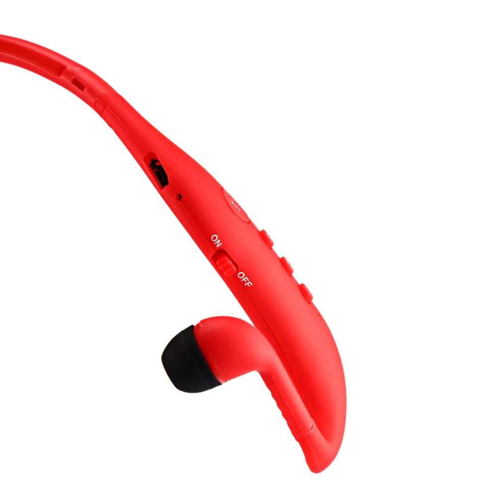 RED Sport Bluetooth 4.0 Stereo Headset Earphone Support FM Radio TF Card Playing