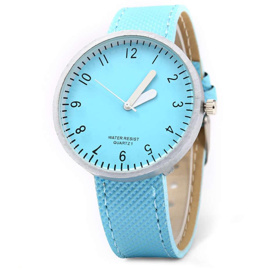 Simple Colorful Quartz Leather Band Female Watch