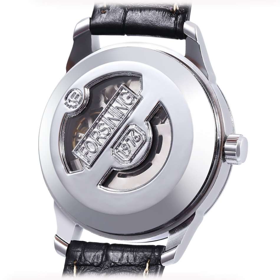Forsining F1205311 Men Auto Mechanical Watch Luminous Pointer Nail Scale Wristwatch