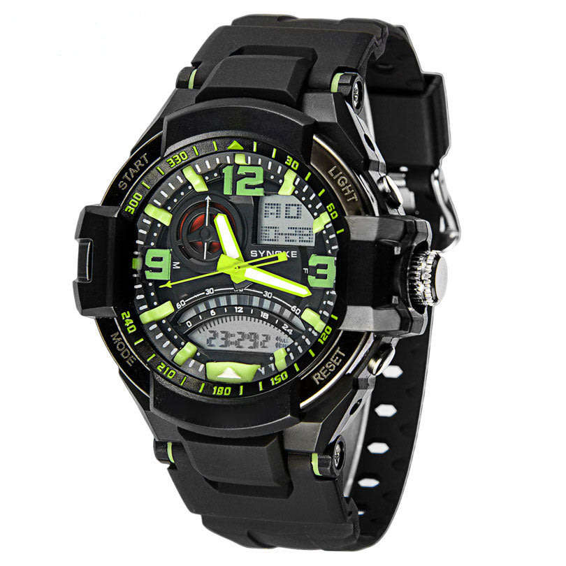 SYNOKE Men Fashion Outdoor Sports Waterproof Wristwatch Watch