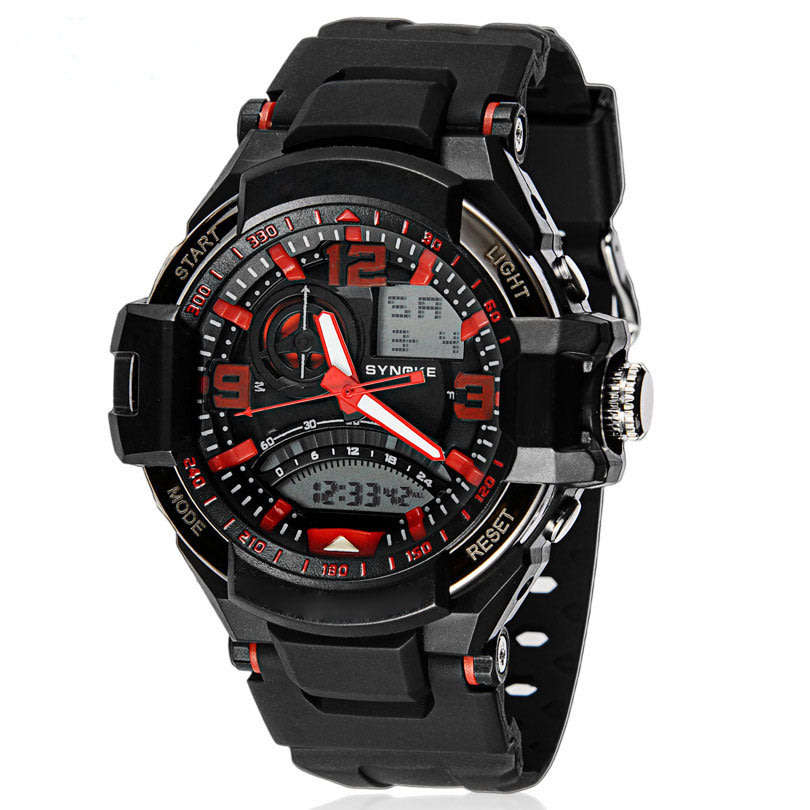 SYNOKE Men Fashion Outdoor Sports Waterproof Wristwatch Watch