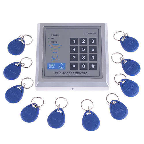 RFID Proximity Door Entry Access Control Controler System 10 Keyfobs Security
