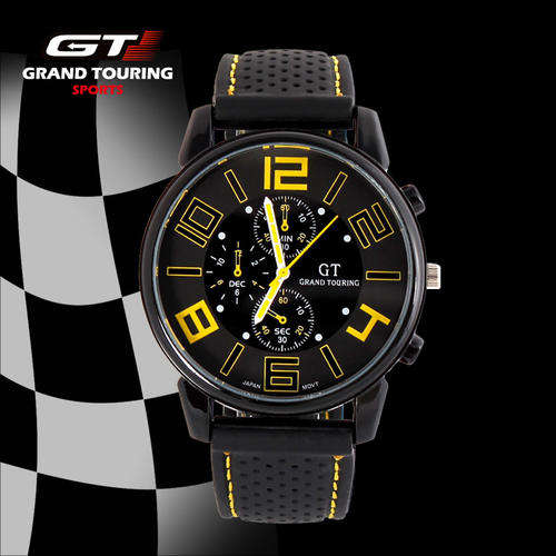 2014 Men Military Pilot Aviator Army Style Silicone Rubber Sport Watch GT Watch