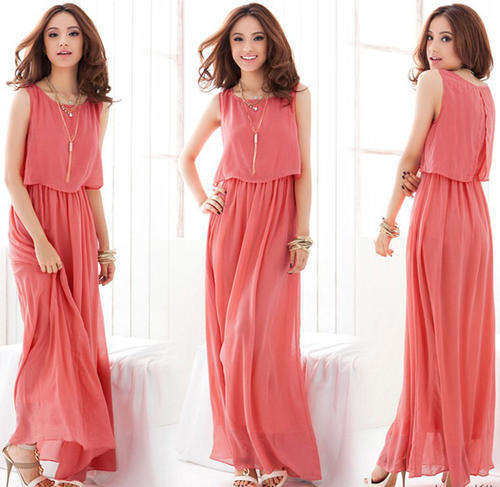 Womens chiffon Long Skirt Dress