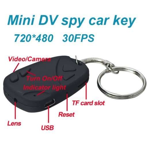 Car Key Style Hidden Pinhole Spy Camera High resolution 720*480 Pixle Mini HD Spy Recorder