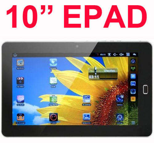 2011 Newest 10.1" Tablet PC Google Epad MID 3G Android 2.2 WiFi Apad Netbook 3G VIA8650 256MB 2GB