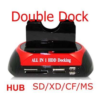2.5" 3.5" Double SATA HDD Hard Drive Clone Dual Dock Docking Station ESATA