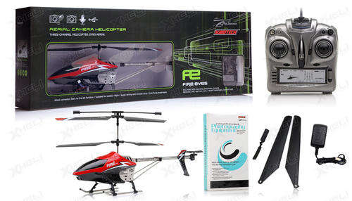 NEW Fire Eyes 3.5 Channel RC Aerial Camera helicopter RTF with external camera + Gyro + LED Transmit