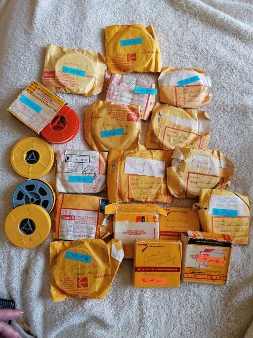VINTAGE MOVIE PROJECTOR FILM REELS -  20 x 8mm (small)