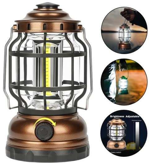 360° Portable Vintage LED Lantern - BATTERIES INCLUDED!!