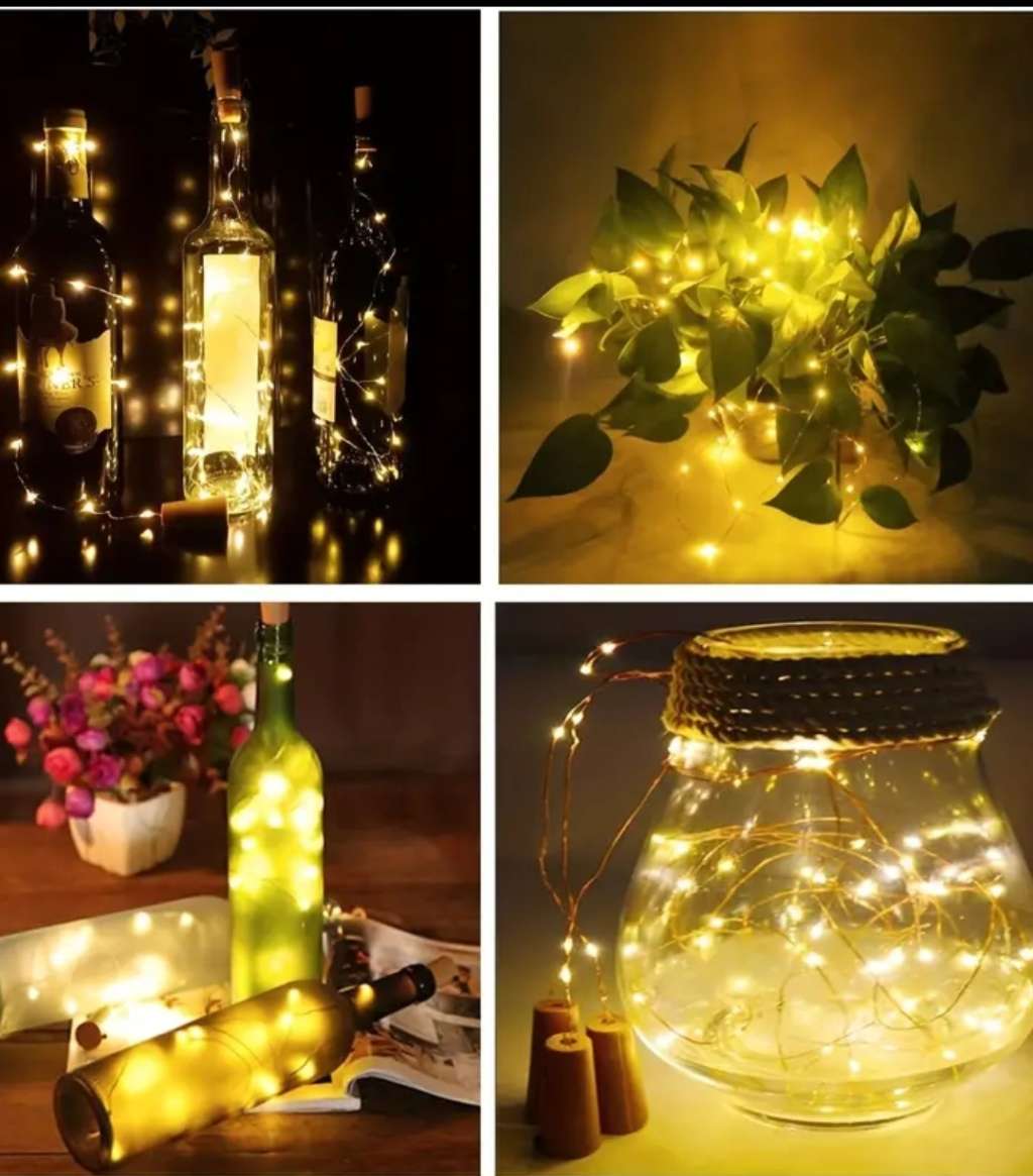 12 Pack Wine Bottle String Lights, With Switch, 6.6Ft 20 LED Bottle Light, Universal Size