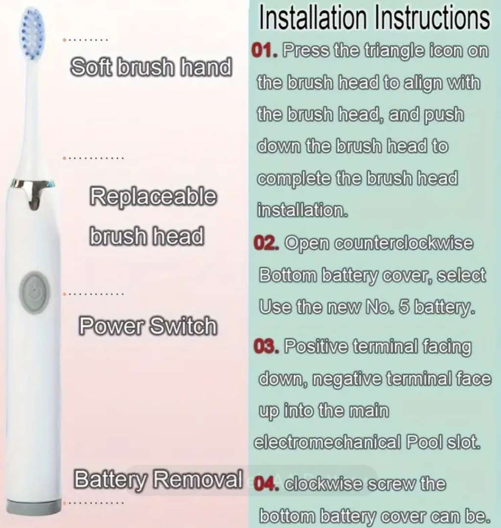 Toothbrush Soft Bristle With 7 Toothbrush Heads