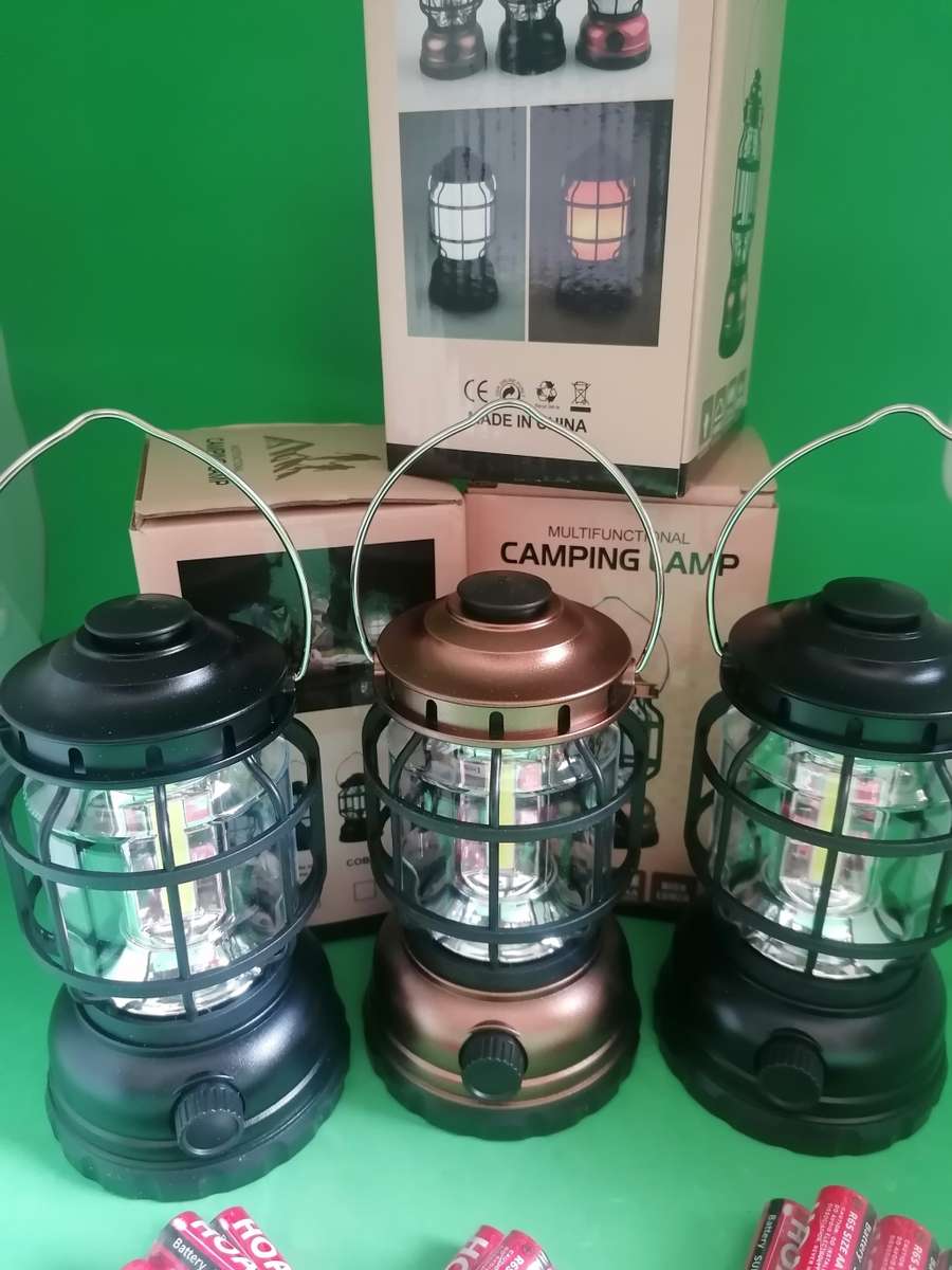 3 pcs 360° Portable Vintage LED Lanterns - Including Batteries