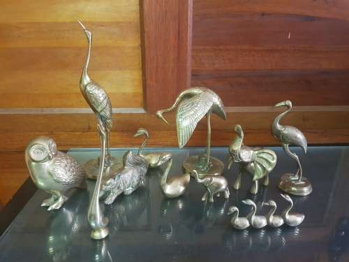 Collection of brass ornaments