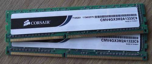 Corsair DDR3 8 gig (2x4) 1333MHz (Please read description carefully!)