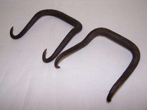 pair of bale hooks ... decor / hanging potential !!!