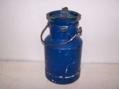milk can...a blue one !!!