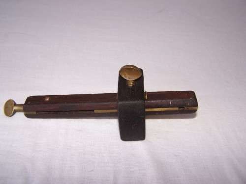 mortice gauge ... wood & brass !!!